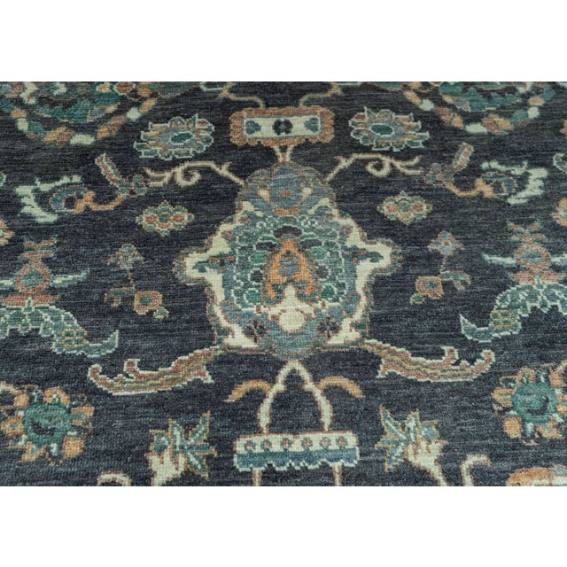 Turkish Oushak Antique Look Rug 8'4" x 10'9" #20060 For Sale - Image 4 of 8