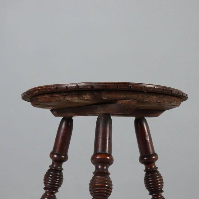 Swiss Pine Side Table with Black Marble Top For Sale - Image 4 of 8