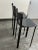 Italian Vintage Frag for Design Within Reach Italian Black Leather Barstools, Pair For Sale - Image 3 of 12
