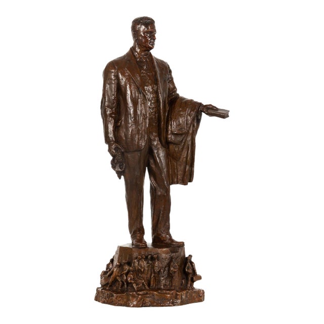 Rare American Bronze Sculpture of Prison Reformer Thomas Mott Osborne For Sale