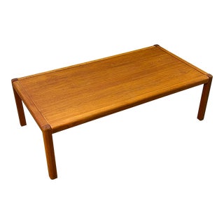 Vintage 1970s Teak Rectangular Coffee Table For Sale