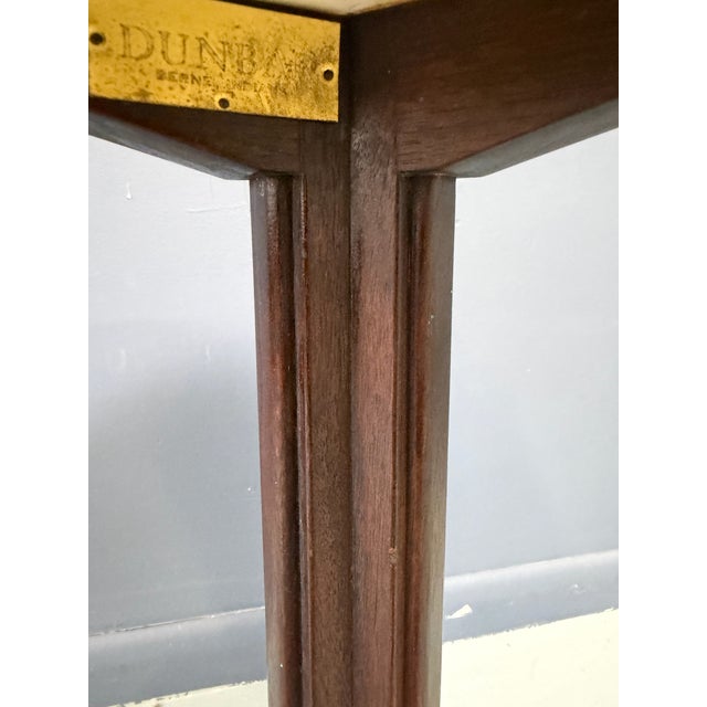 Wood 1960s Edward Wormley Model #5928 “A” Table for Dunbar, Walnut, Brass, and Terrazzo Top For Sale - Image 7 of 10