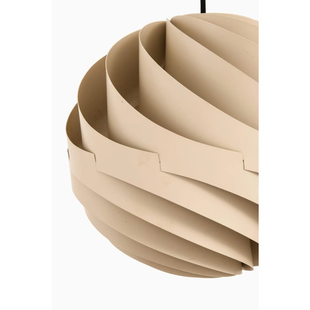 Pendant Lamp in Gray Lacquered Metal by Louis Weisdorf, 1950s For Sale - Image 3 of 10