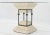 Off-white Single Suspended Pedestal Base Square Glass Top Side Table For Sale - Image 8 of 13