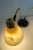 Metal Double Gooseneck Brass Desk Table Lamp W/ Pressed Floral Fiberglass For Sale - Image 7 of 9