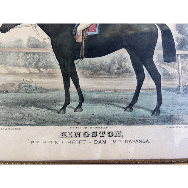 Vintage Derby Horse Racing Lithographs Two Currier & Ives Sporting