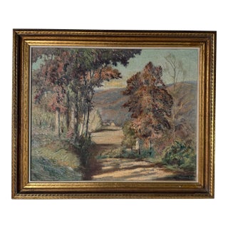 Maurice Braun (1877–1941) “Autumn Glow” Impressionist Landscape Oil on Canvas Painting For Sale