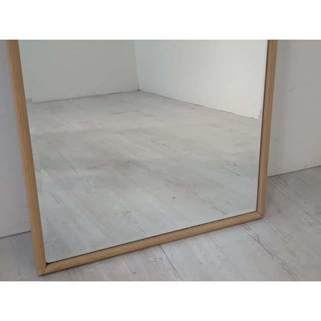 1970s Large Classic Wall Mirror in Wooden Frame and Beveled Panel, 1975 For Sale - Image 5 of 8