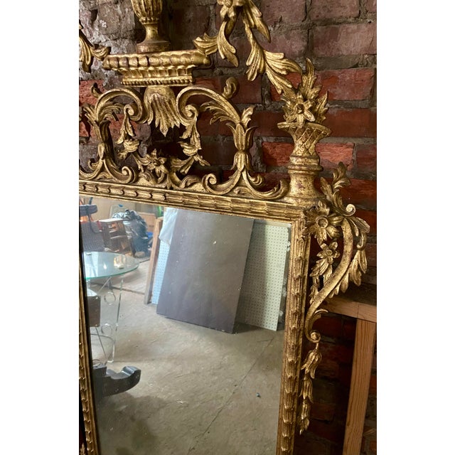 Wood 19th C Palatial Italian Gold Gilt Highly Carved Wood Ornate Mirror For Sale - Image 7 of 12