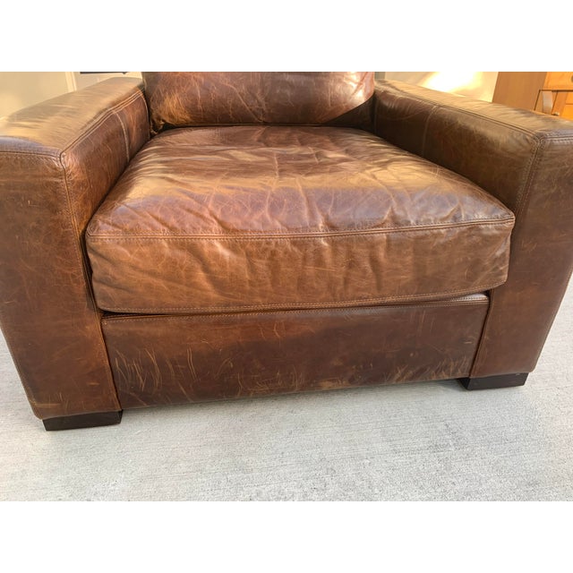 Restoration Hardware Maxwell Leather Chair Chairish