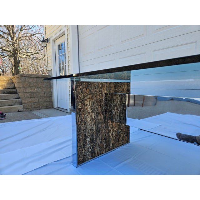 Cork and Chrome Dining Table Attributed to Comfort Designs, Inc. -Adrian Pearsall For Sale - Image 10 of 14