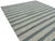 Handmade Woolen Flat Weave Rug, Blueish Grey and White Striped Wool Rug - 8'x10' For Sale - Image 9 of 13