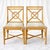 McGuire Late 20th Century Set of 6 French Blonde Rattan Target Dining Chairs in the Manner of McGuire, Newly Upholstered For Sale - Image 4 of 5