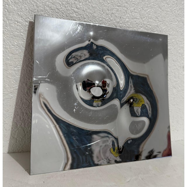 Willy Weber, Swiss Op Art Mirror Polished Metal Stainless Steel Sculpture Relief Will Weber, 1977 For Sale - Image 16 of 18