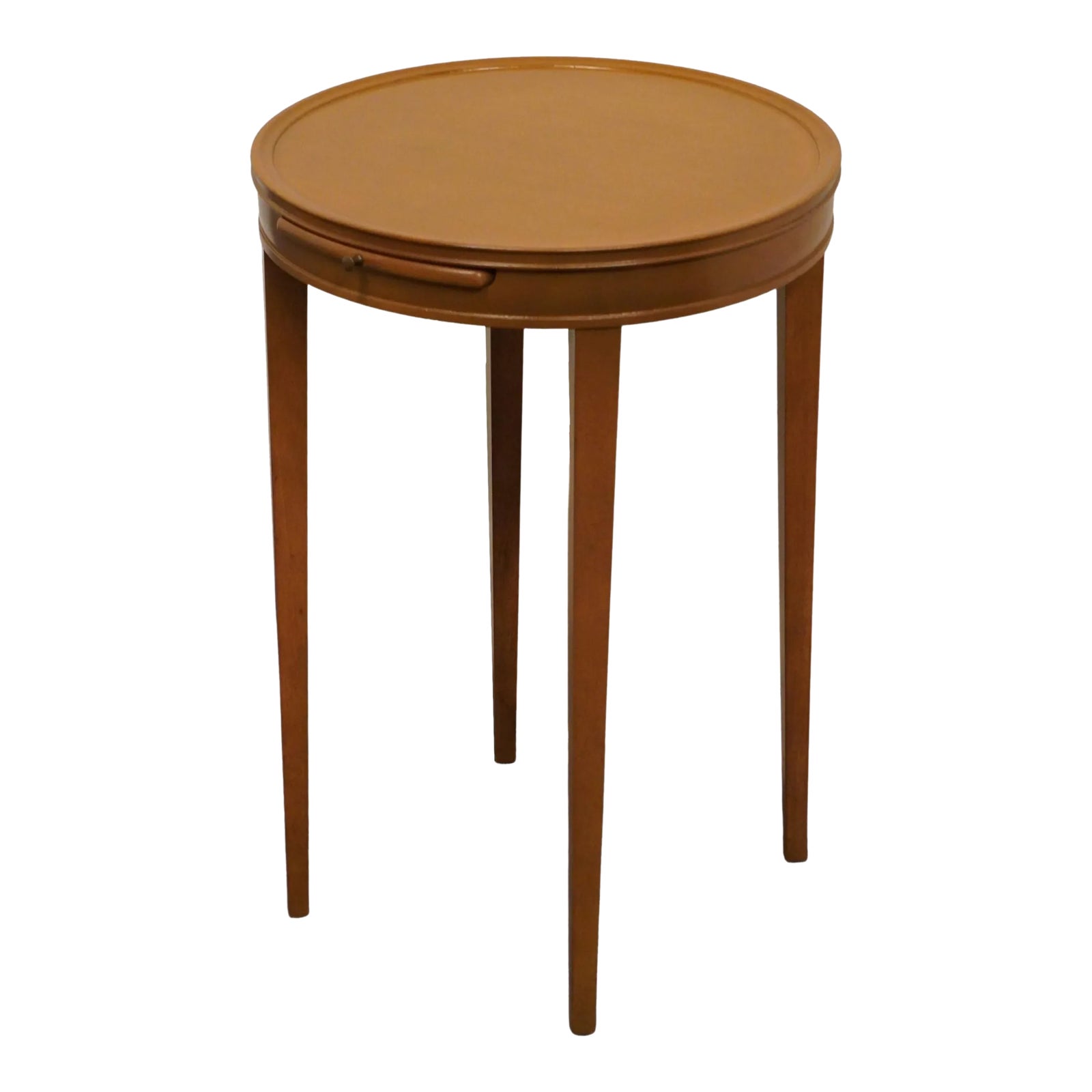 Kittinger Furniture Early American Solid Maple 16" Round Accent End