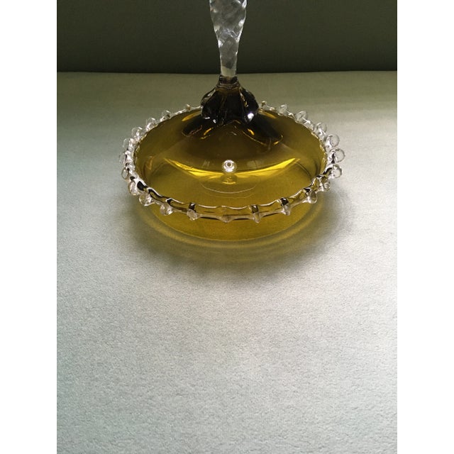 Early 20th Century Glass Footed Compote Dish For Sale - Image 9 of 13