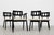 Mid-Century Modern Ebonized Mid Century Modern Dining Chairs, C. 1950's, Set/4 For Sale - Image 3 of 12