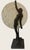 15” high, offered here is a beautiful Frankart lamp by Sarsaparilla, the “moon” glass part was made by the Consolidated...