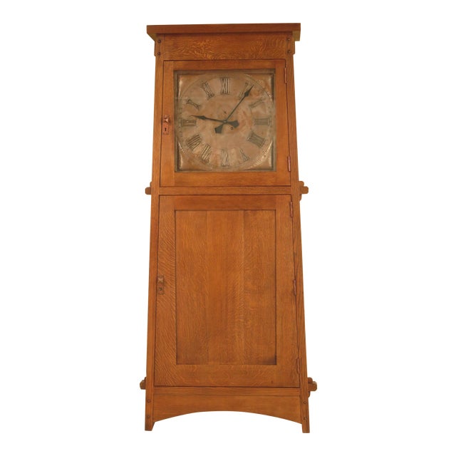 Stickley Monumental Mission Oak Grandfather Clock Chairish
