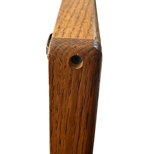 Brown Vintage 1970s Framed Cork Bulletin Board – Solid Oak Frame Vintage Office or Workshop Organizer For Sale - Image 8 of 8