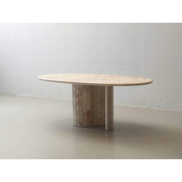 Vintage Italian Rose Quartz Dining Table, 1980s For Sale - Image 15 of 18