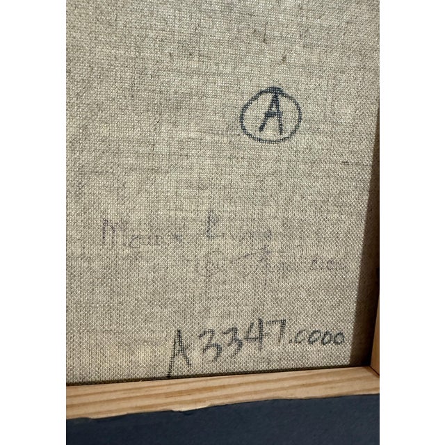 Folk Art Fanch (Francois Ledan), Whimsical Naive Mediterranean Seaside Interior Folk Art Oil Painting Fanch Ledan, 2002 For Sale - Image 3 of 18