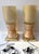 Mid-Century Modern Contemporary Brass and Pink Powder Murano Glass Cup Lamps - Pair For Sale - Image 3 of 12