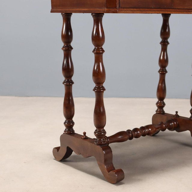 Walnut Work Table, Late 1800s For Sale - Image 6 of 9