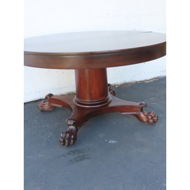 Wood Late 1800s Carved Claw Feet Mahogany Large Dining Table 6642 For Sale - Image 7 of 13