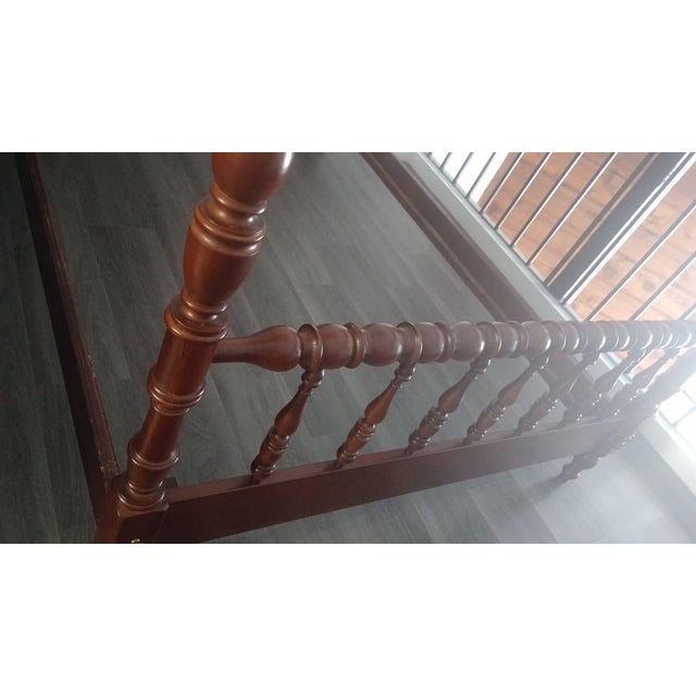 American Vintage Keller Solid Charry Queen Headboard, Footboard and Rails For Sale - Image 3 of 13