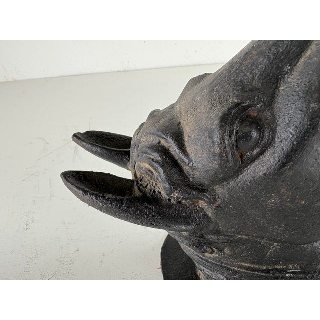 Black French Country Cast-Iron Equestrian Wall Mount For Sale - Image 8 of 11