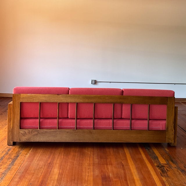 Brutalist Howard Oak Sofa 1950s Usa For Sale - Image 4 of 12