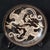 Early 20th Century Chinese Ceramic Plate,Jizhou Ware Black Glaze Porcelain Plate Hand Carved Double Phoenix Pattern For Sale - Image 5 of 10