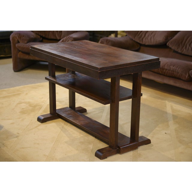 Vintage Oak Side Table, 1940s For Sale - Image 6 of 12