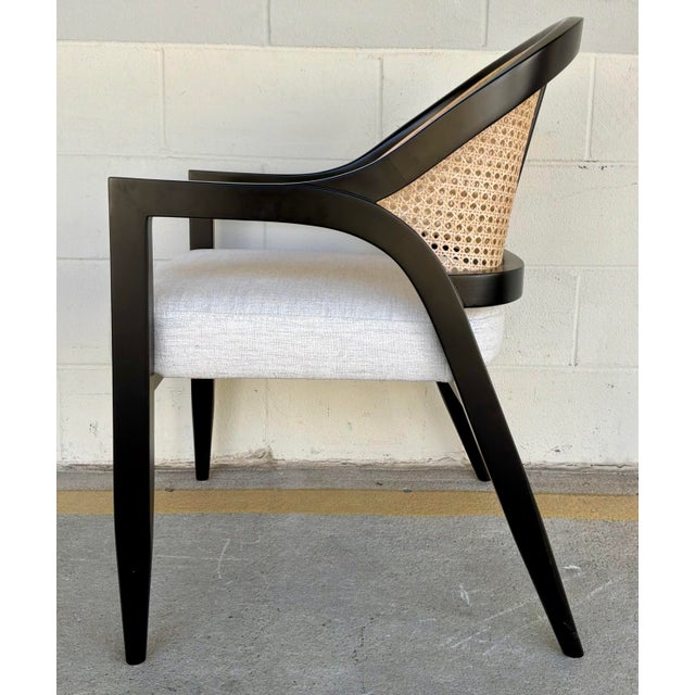 Contemporary Organic Modern Cane Dining Chairs Set of 4 For Sale - Image 3 of 8