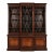 Baker Furniture Georgian Carved Mahogany Breakfront Bookcase Cabinet, Circa 1960s For Sale