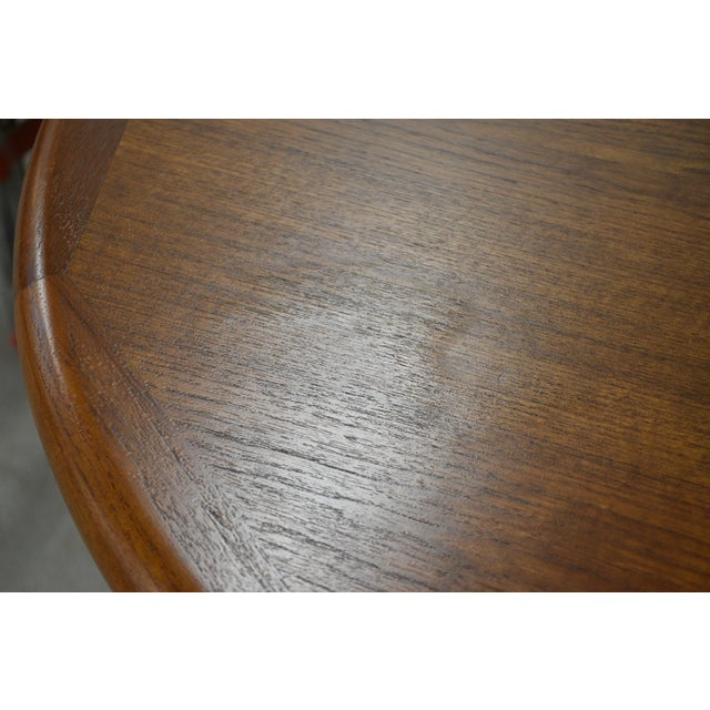 1960s Refinished Round to Oval Danish Modern Teak Dining Table For Sale - Image 11 of 11