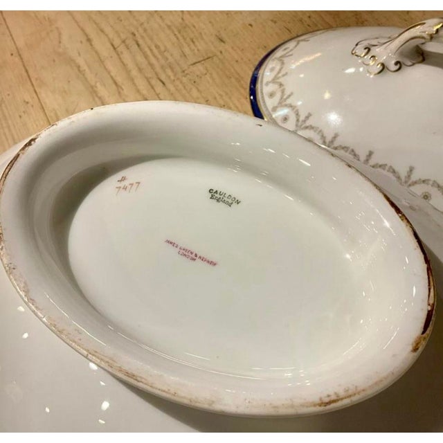 English Antique China Service by Cauldon, Staffordshire England- 26 Pieces For Sale - Image 3 of 9