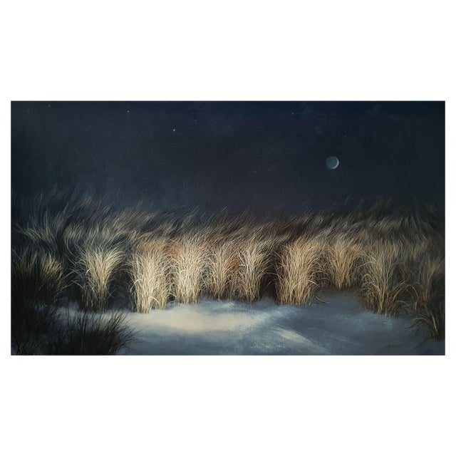 Maija Muizniece, Velvet Coastal Darkness, 2024, Oil on Canvas For Sale