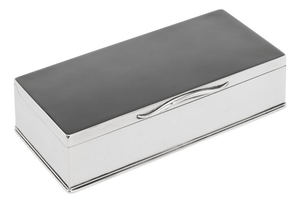 Antique 19th Century English Silver Cigar Box, London, 1876