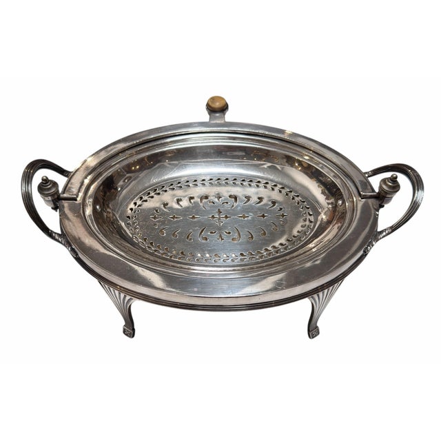 Traditional Antique Mappin & Webb Regency Silver Rotating Dome Breakfast Entre Dish For Sale - Image 3 of 7