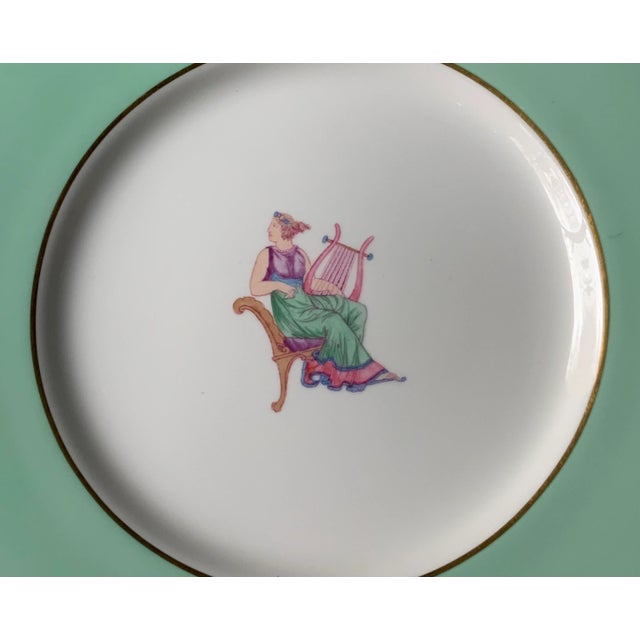 Spode Copeland Hand-Painted Neoclassical Serving Plate/Charger With Aqua Border, c.1900, 10.5" For Sale - Image 18 of 18
