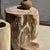Large Side Table in White and Grey Petrified Wood For Sale - Image 6 of 18