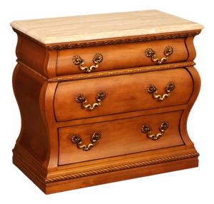 Century Furniture Baroque Style Marble Top Bombe Chest Of Drawersd