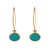 Turquoise Gemstone & Gold Dangle Earrings, A Pair For Sale In Miami - Image 6 of 6