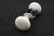Early 20th Century Antique Milk Glass Chrome Passage Door Knob Set For Sale - Image 5 of 8