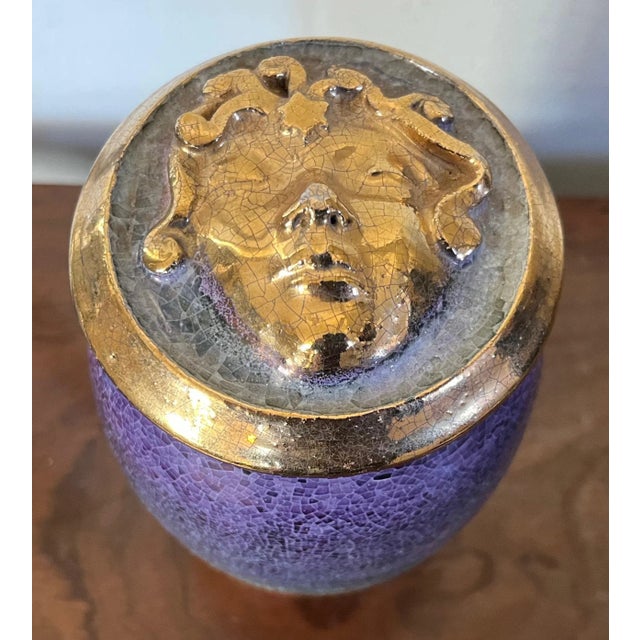 Art Pottery Medusa Jar & Cover For Sale - Image 4 of 13
