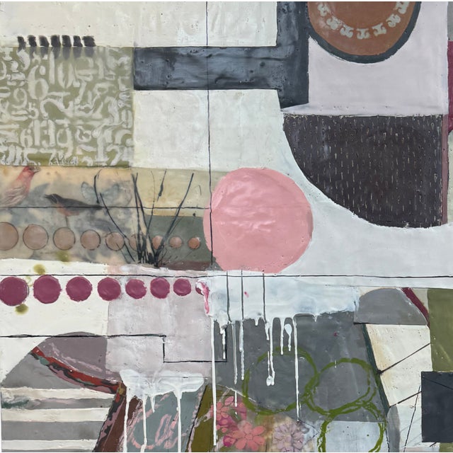 Mid-Century Modern Contemporary Abstract Encaustic Painting "Passages - Unbound" by Therese Cook For Sale - Image 3 of 4