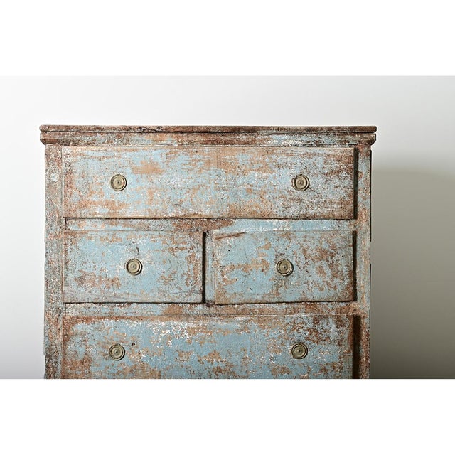 Spanish 19th Century Painted Chest of Drawers From Catalonia For Sale - Image 13 of 15