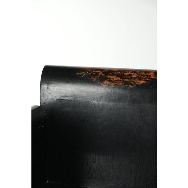 20th Century Asian Style Black Wooden Armchair For Sale - Image 9 of 15